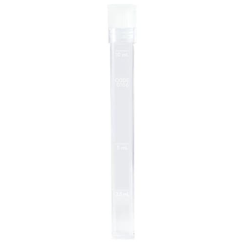 Lamotte 0106 Lamotte 0106 Plastic Test Tube, Square, 2.5 mL-5 mL-10 mL with Cap (Pack of 6)