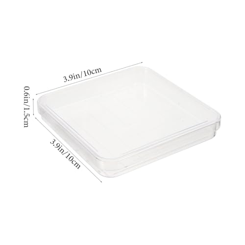 PRETYZOOM 10 Pack Plastic Petri Dishes with Lids Clear Laboratory Petri Dish for Science Experiments Culture Analysis School Projects 3.93 X 3.93 X 0.59 in