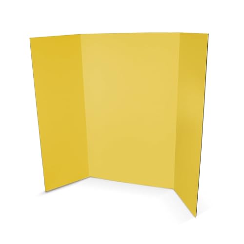 Flipside Products 36” x 48” Project Boards for Presentations, Science Fair, School Projects, Event Displays and Trifold Picture Board, Proudly Made in USA - Yellow - 24 Pack - color: Yellow, size: 24 Pack