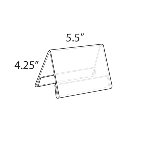 Azar Displays 192811 5.5" W x 4.25" H 2-Sided Nameplate (pack of 10) - size: 5.5 in. W x 4.25 in. H