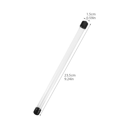 iplusmile 6 pcs Transparent Plastic Storage Tubes with Lids 8.97 in - size: 23.50X1.50X1.50CM