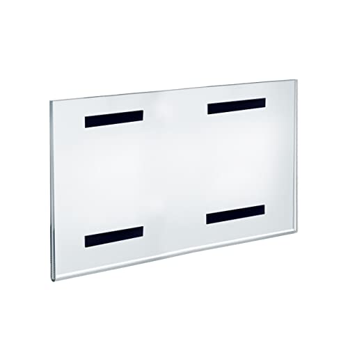 Azar Displays 129937 17" W x 11" H Horizontal U-Frame with Magnetic Strips, 10-Pack, clear - size: 17 in. W x 11 in. H