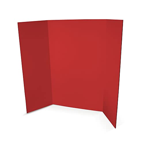 Flipside Products 36” x 48” Project Boards for Presentations, Science Fair, School Projects, Event Displays and Trifold Picture Board, Proudly Made in USA – Red - 24 Pack - color: Multicolor, size: 24 Pack