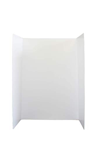 Flipside Products 36” x 48” Reusable Plastic Project Boards for Presentations, Science Fair, School Projects, Event Displays and Trifold Picture Board - White - 24 Pack - color: White, size: 24 Pack