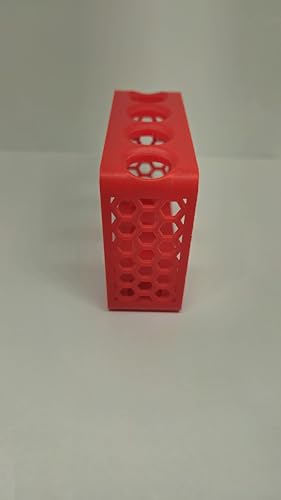 Aquatic Water Quality Testing Tube Holder with 4CT 10ml Test Tubes 5ml Markings - Plastic Durable Rack, 4 Tubes Variation (Red Rack) - style: Red Rack
