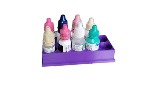 Znet3D Eye Drop Bottles Organizer & Storage – 10-Slot Holder (Purple) - color: Purple