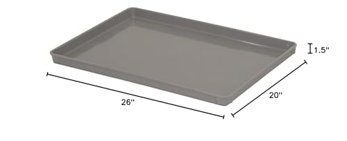 Quantum Storage 2026TRGY Modular Food Service Tray, 20" x 26" x 1-1/2", Gray