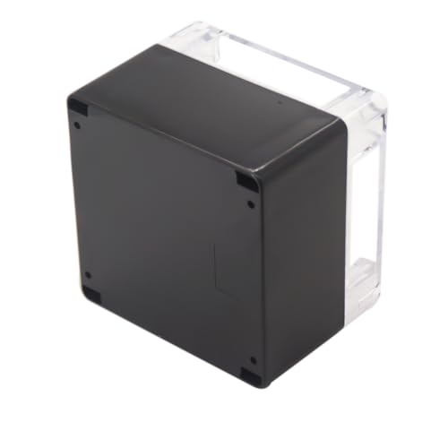 Project Box IP65 Waterproof Junction Box ABS Plastic Black Electrical Boxes DIY Electronic Project Case Power Enclosure Clear Cover 4.72"x4.72"x3.54" - color: Clear, size: 4.72"x4.72"x3.54"