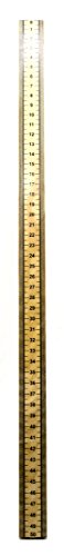 EISCO Half Meter Stick (Pack of 5), Hardwood 50cm with Vertical Reading Graduated in Centimeters and Millimeters