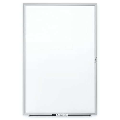 Quartet Whiteboard, Non-Magnetic Dry Erase White Board, 6' x 4', Total Erase, Silver Aluminum Frame (S537) - color: Silver, size: 72"W x 48"H
