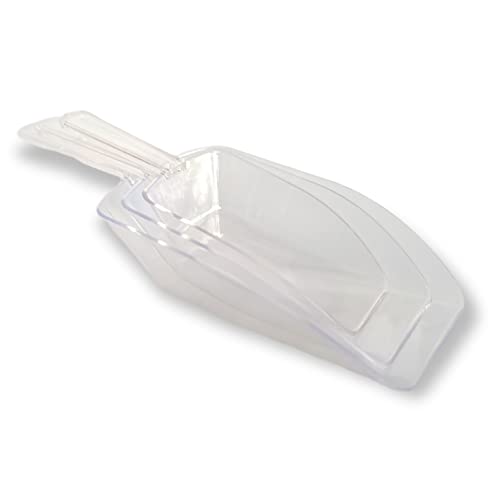 Handy Housewares 3 Piece Clear Plastic Kitchen Scoop Set - Nesting Sugar Scoop Set for Cereal, Oatmeal, Coffee, Powder (1 Set) - size: 1 Set