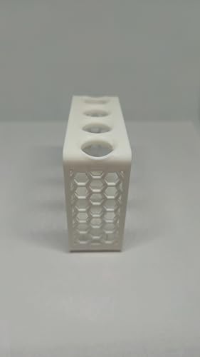 Aquatic Water Quality Testing Tube Holder with 4CT 10ml Test Tubes 5ml Markings - Plastic Durable Rack, 4 Tubes Variation (White Rack) - style: White Rack