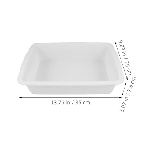 ULTECHNOVO Laboratory Tray Deep Chemical Experiment Tray Leak-Proof Plastic Storage Plate for Acid and Alkali Reagents Portable Lab for Organized Storage 9.44 X 6.69 X 2.55 in - color: White, size: 23.50X17.50X7.00CM