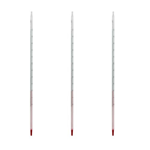 3Pcs Glass Celsius Thermometer -20 to 200℃ Length 300mm 12Inches