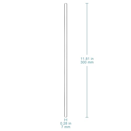 stonylab 8 Pack Glass Stirring Rods, Solid Borosilicate Glass Rods Stirrers Sticks with Rounded Ends for Lab Kitchen, 12 Inch Length - size: 300 mm