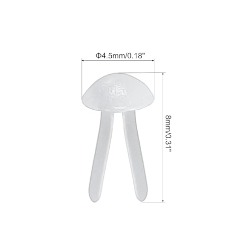PATIKIL Brads for Paper Crafts, 150 Pcs White Metal Paper Fasteners Round Head Mini Brads Split Pins Paper Crafting Supplies for DIY Craft Project Scraping Book, 8 mm - color: White, size: 8mm