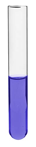 EISCO 100PK Test Tubes, 7ml - Borosilicate 3.3 Glass - 1mm Thick Walls, Rimless - Superior Heat & Chemical Durability - 4" Tall, 0.5" Diameter - Fire Polished Ends