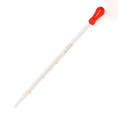 4 Pcs 3ml Glass Graduated Pipette Droppers with Red Rubber Cap for Liquid Essential Oil Transfer