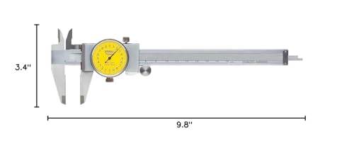 Fowler 52-008-709-0, Premium Dial Caliper With 0-150MM Measuring Range,Yellow - color: Yellow, size: 6"