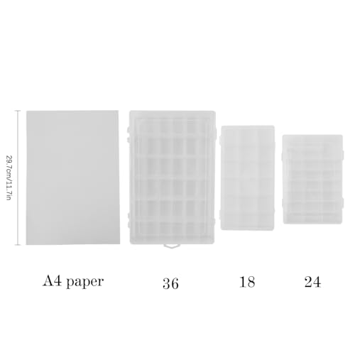 OALCQ 36 Grids Bead Organizer Box Tackle Box Organizers and Storage Rock Collection Boxes Plastic Organizer Boxes - size: 36 grids