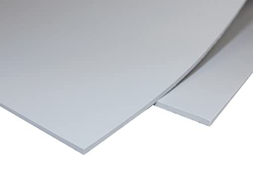 Exactly Rubber - Commercial Grade Silicone Sheet, 60A Durometer Silicone Mat, -80 to 450°F Temperature Resistant Rubber Mat, Rubber Sheet with 350% Elongation, Made in The USA, 1/16 x 9" x 12", Grey - color: Grey, size: 1/16 x 9 x 12