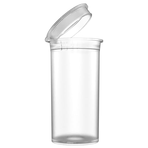 13 Dram CR Plastic Packaging Pop Top Containers - Child Resistant Travel Holder Vial Bottles - 315 qty (Clear) - color: Clear