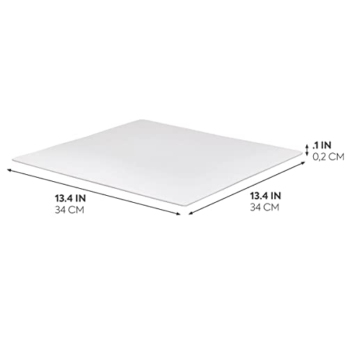 iDesign The Sarah Tanno Collection Heat-Resistant Silicone Mat for Cosmetic Drawer Organizers, White - size: 13.4"W x 13.4"L