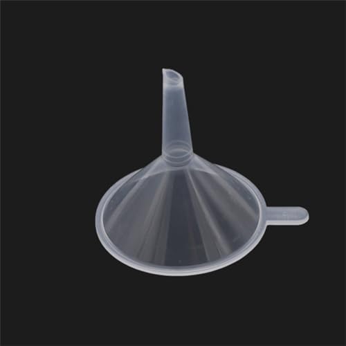 Small Funnel, 2inch Clear Plastic Mini Funnels for Science Lab Bottle Filling Liquid, Essential Oils, Perfume(10 Pack)