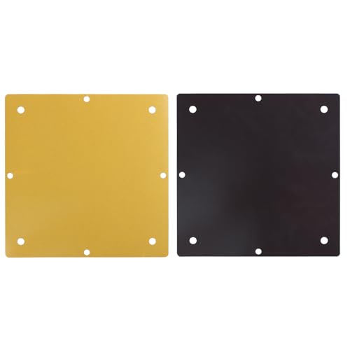 3D Printer Accessories Adventuer 5M Pro Platform Bottom Sticker 235×235mm: High Temperature Resistant Hardened Surface 8 Hole Heated Bed Cover with Back Adhesion for AD5M Build Plate