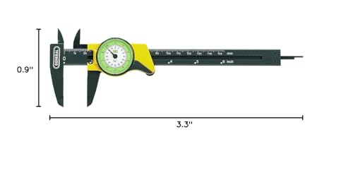 General Tools 142 Plastic Dial Caliper, 0-6" Range, .01" & 1/64" - style: Standard