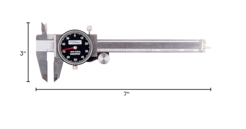 Fowler Dial Caliper with 0-4" Range Shockproof (Black Dial) (520087141) - color: Black, size: 4"