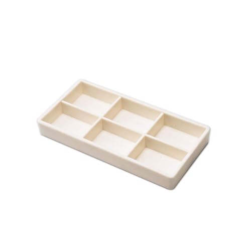 AmeiCan Goods 2/Pcs Dental Autoclavable Cabiet Tay #20 Plastic 6 Compartment Organizer Tray to Organize disc, Wheels, Stones and ect. 8"L x 4"W x 1"H (White) - color: White