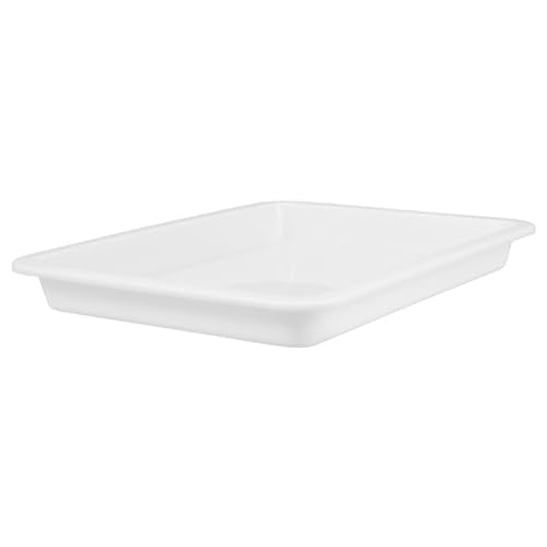 ULTECHNOVO 4pcs Versatile Lab Tray Acid-Resistant Storage Leak-Proof Design Chemistry Teaching Compact Size - color: Whitex4pcs, size: 24.60X18.50X2.70CMx4pcs