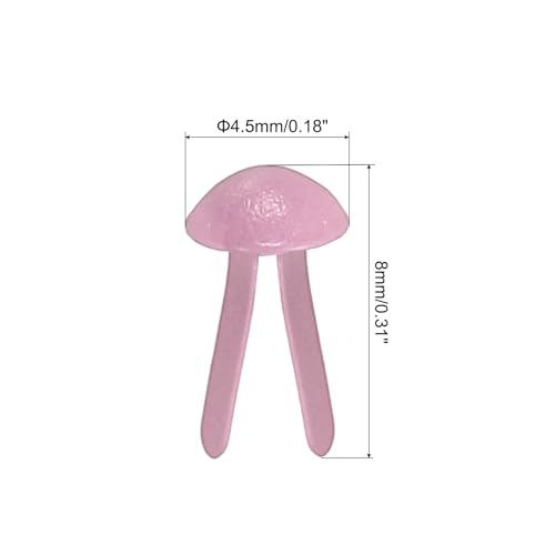 PATIKIL Brads for Paper Crafts, 150 Pcs Pink Metal Paper Fasteners Round Head Mini Brads Split Pins Paper Crafting Supplies for DIY Craft Project Scraping Book, 8 mm - color: Pink, size: 8mm