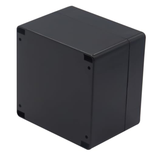 Project Box ABS Black Electrical Boxes IP65 Outdoor Waterproof Box Electronic Junction Box Power Enclosure with Cable Glands for DIY Project 4.72 x 4.72 x 3.54 inch (120x120x90mm) - size: 4.72"x4.72"x3.54"