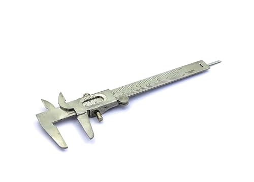 Non Digital Vernier Caliper Metric -Imperial Measuring System Tools (Stainless Steel Plated) - size: Stainless Steel Body