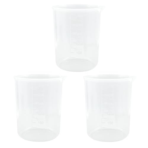 Bivethoi Plastic Beakers, 250ML, 3 Pack - size: 250-300ml