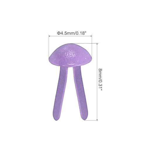 PATIKIL Brads for Paper Crafts, 150 Pcs Purple Metal Paper Fasteners Round Head Mini Brads Split Pins Paper Crafting Supplies for DIY Craft Project Scraping Book, 8 mm - color: Purple, size: 8mm