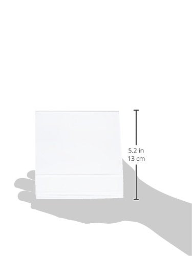 Azar Displays 112728 5" W x 5" H L-Shaped Sign Holder-10PK, clear - size: 5 in W x H Square
