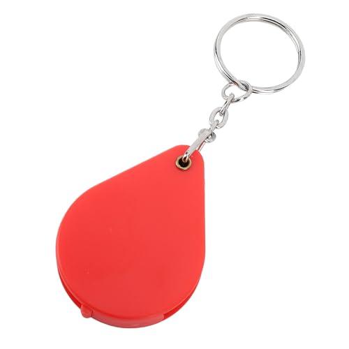 Keychain Magnifying Glass, 10X Folding 32mm - color: Red