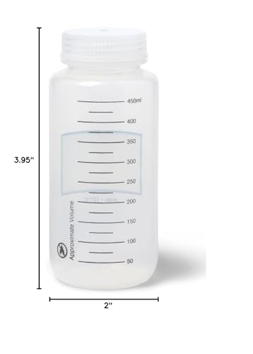 United Scientific® Unistore™ - Sample Containers with Lids - Polypropylene Wide Mouth Graduated Reagent Bottle - 16 Oz Bottles (500ml) Multi-Purpose Plastic Bottles with Lids, 1 Each - size: 16.9 Ounces