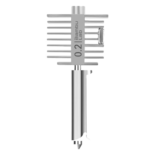 Upgrade 0.2mm Hotend Compatible with Bambu lab A1&A1 Mini,High Temp&Fast Speed Stainless Steel Nozzle+Heating Block Integrated Structure Hot End for BambuLab A1 and A1 Mini 3D Printers - color: 0.2mm Stainless Steel Hotend