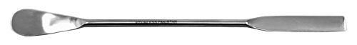 Stainless Steel Lab Spatula with Flat Square/Spoon Ends, 9" - size: 9 in.