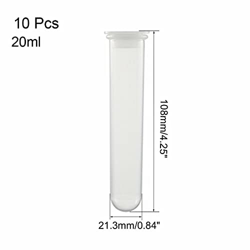 10 PCS 20ml Conical Centrifuge Tube Microcentrifuge Tube Sterile Plastic Test Tubes with Leak-Proof Screw Caps Lab Container with Graduated and Write-on Spot, Non-Pyrogenic, DN/RNase Free