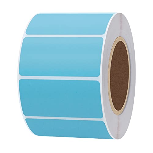 Thermal Label 2x1 Sticker Direct Thermal Labels Self-Adhesive Thermal Paper Roll 1000 pcs, Blue - color: Blue