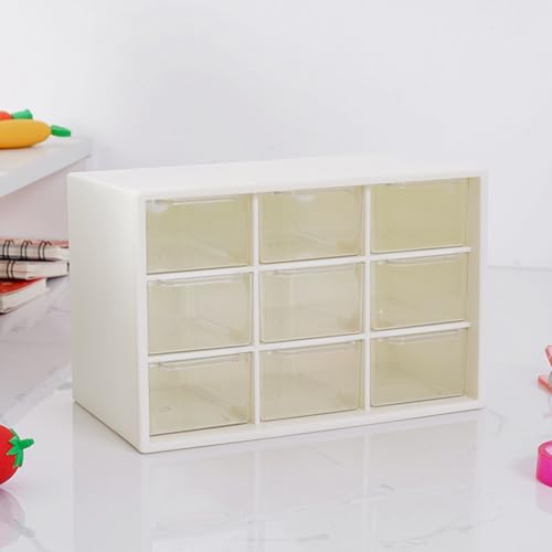 9 Drawer Plastic Organizer Box, Jewelry & Bead Containers, Teacher & Tackle Box Organizer for Small Hardware, Sewing Supplies, Fishing Tackle & Miniature Collectibles