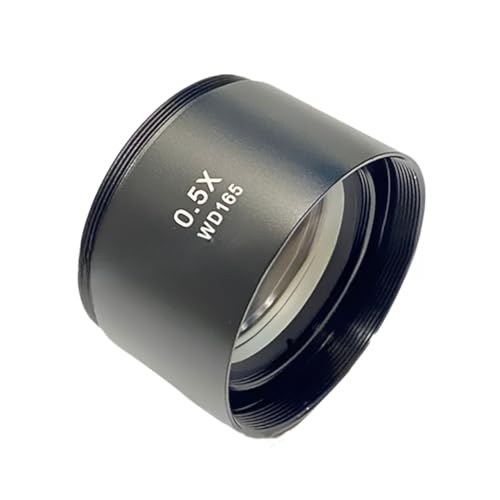 0.5X Auxiliary Objects Lens Microscope Camera Lens WD165 for Trinocular Stereo Zoom Microscope Barlow Glass Lens