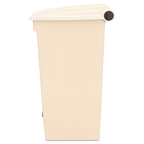 Rubbermaid Commercial Products Step-On Lid Trash Can, 18-Gallon, Beige, Hands-Free Sanitary Use Garbage Can for Medical Waste in Hospitals/Lab/Emergency/Patient Rooms - color: Beige, size: 18 gallon