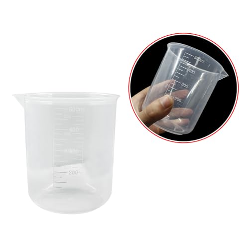 Bivethoi Plastic Beakers, 500ML, 3 Pack - size: 500ml