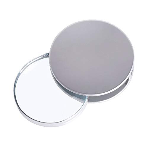Mini 20X Folding Pocket Magnifier with Metal Case - Portable Reading Magnifying Glass for Inspection, Jewelry, Coins, Hobby, Travel - color: Metal